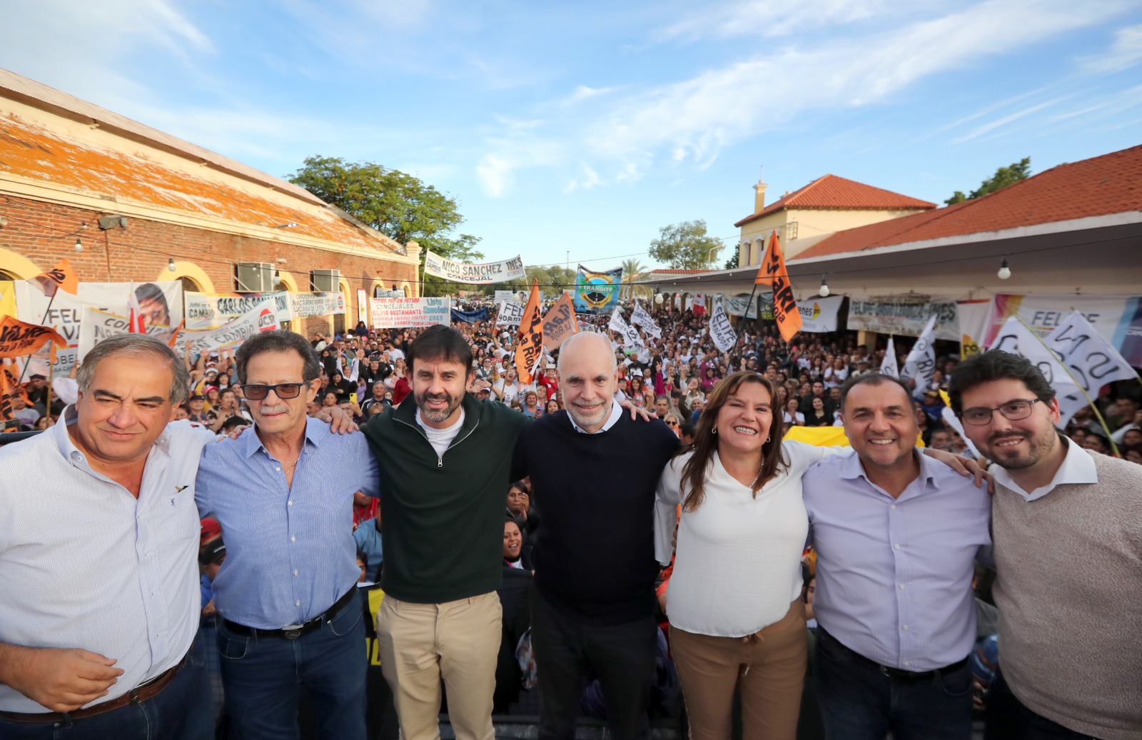 Horacio Rodríguez Larreta estuvo el jueves en La Rioja para el cierre de campaña de Felipe Alvarez, el candidato de Juntos por el Cambio para la gobernación.