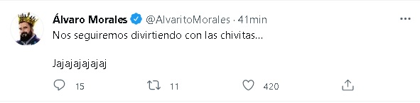 Morales tomó con gracia la continuidad de Leaño con el chiverio (Foto: Captura Twitter)