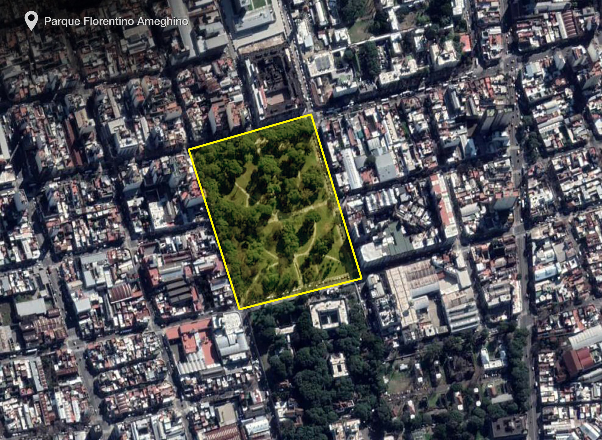 Bajo el Parque Florentino Ameghino, en Parque Patricios, está el Cementerio del Sud, que colapsó durante la epidemia de fiebre amarilla.