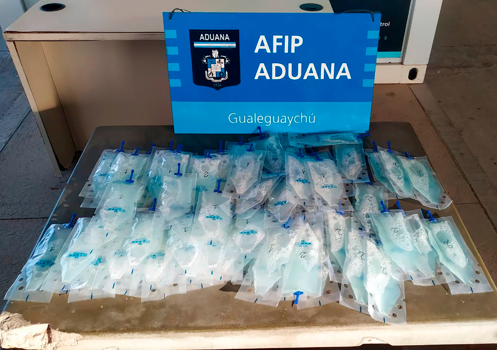 Tráfico insólito: la Aduana incautó 60 sachets con semen porcino ocultos en la valija de un ciudadano uruguayo