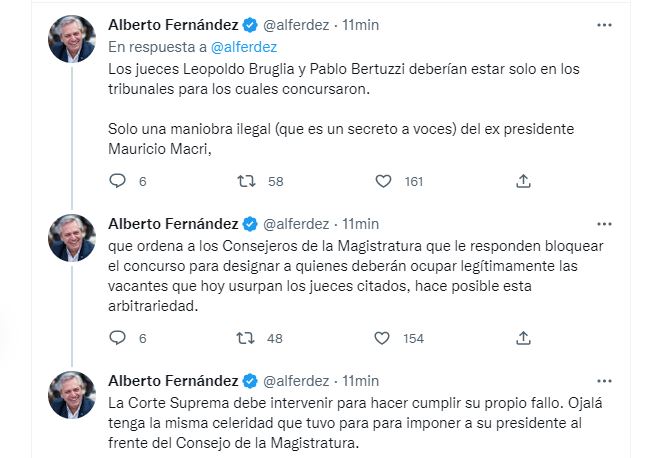 Los tuits de Alberto Fernández con los que criticó la liberación de integrantes de Revolución Federal