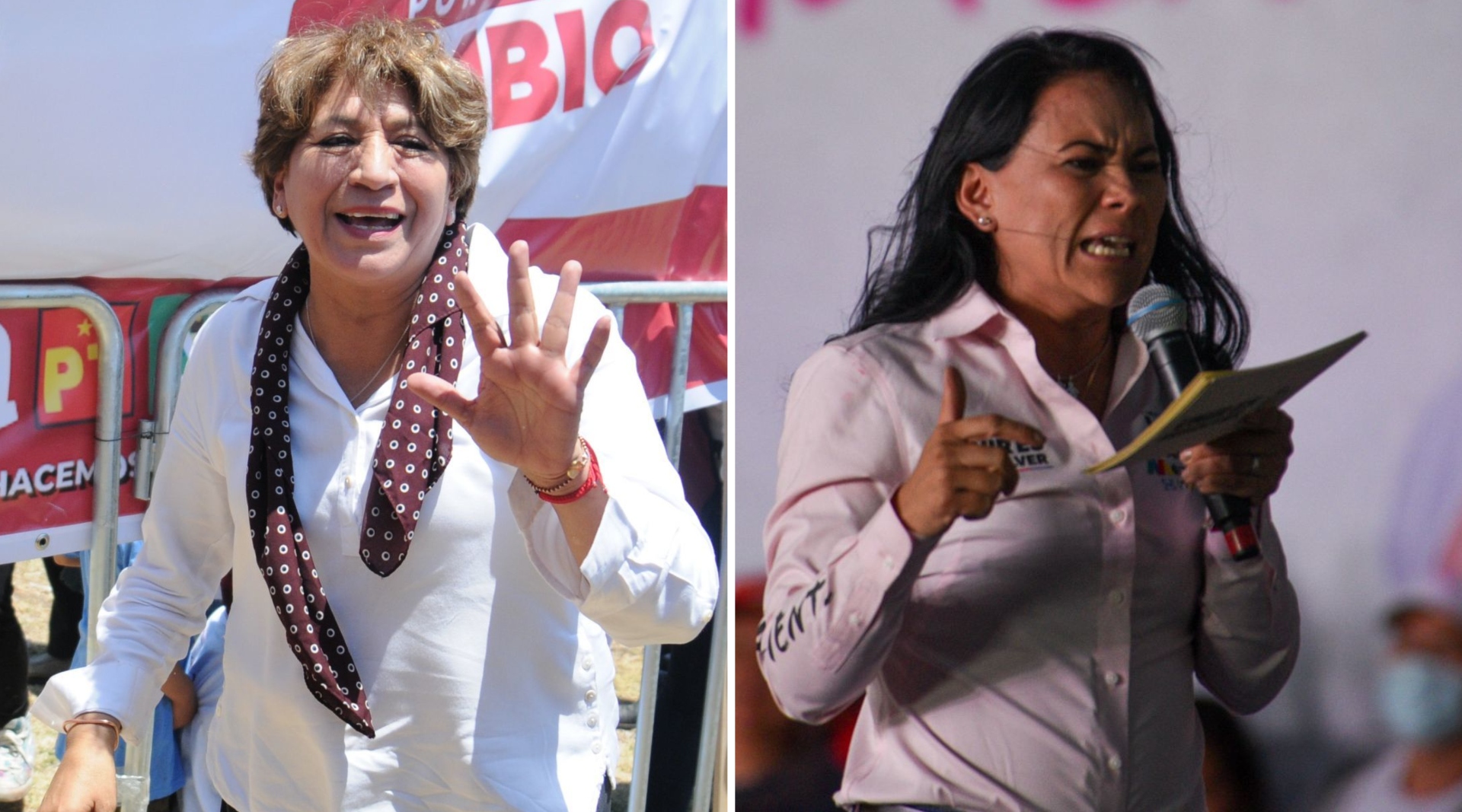 Delfina Gómez y Alejandra del Moral competirán por ser la primera gobernadora del Estado de México. (Cuartoscuro)