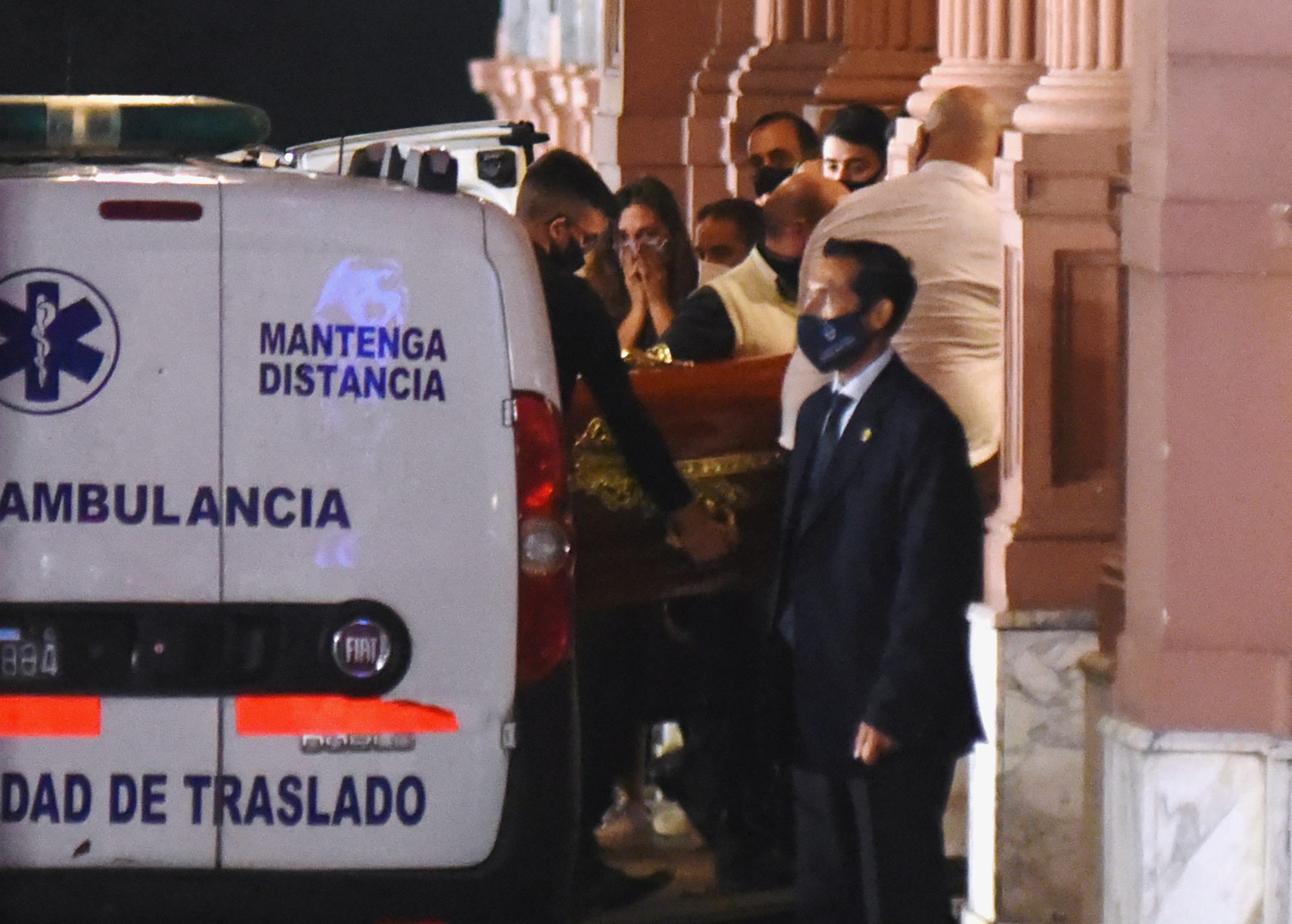 Los restos de Diego Maradona ingresando a Casa Rosada