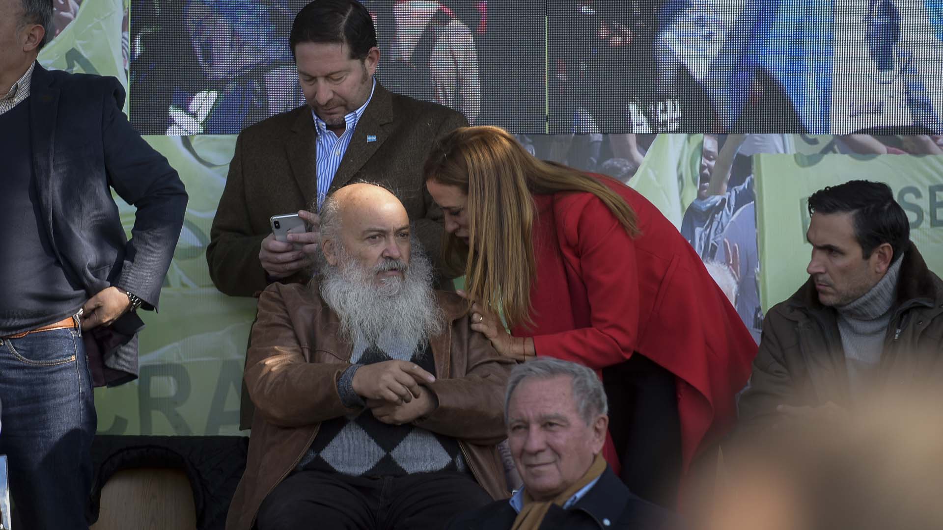 Emilio Pérsico, ex Montonero, funcionario del ministerio de Desarrollo Social y líder del Movimiento Evita, otro de los convocados para apoyar a Fernández Gustavo Gavotti