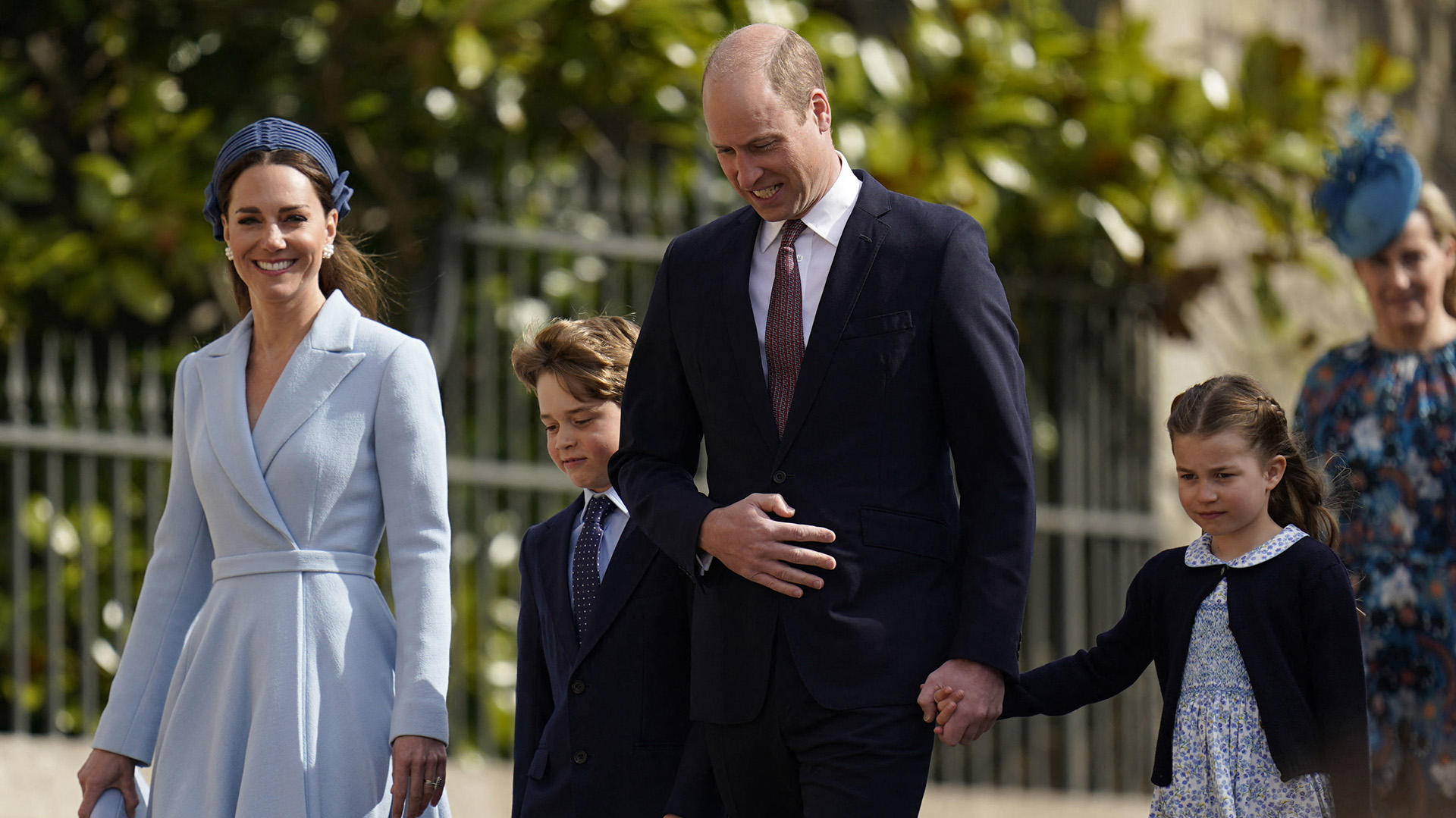 Los duques de Cambridge lideraron la comitiva real que participó del servicio de Pascua en Windsor