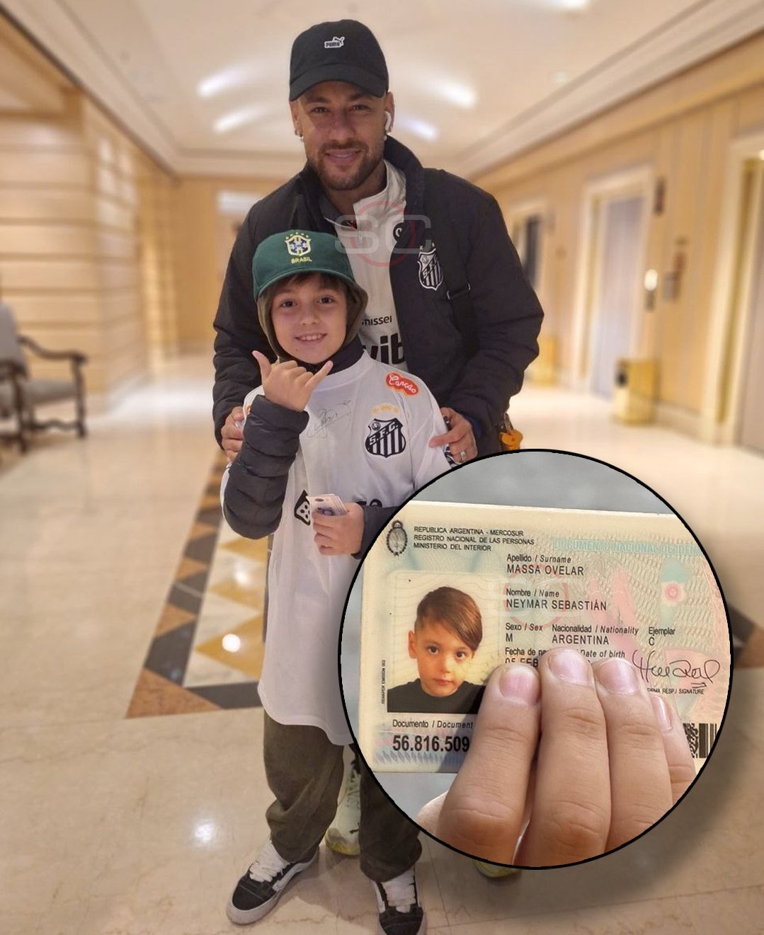 El divertido encuentro entre Neymar y un ni&ntilde;o argentino que se llama igual que &eacute;l: la reacci&oacute;n del astro al ver el DNI