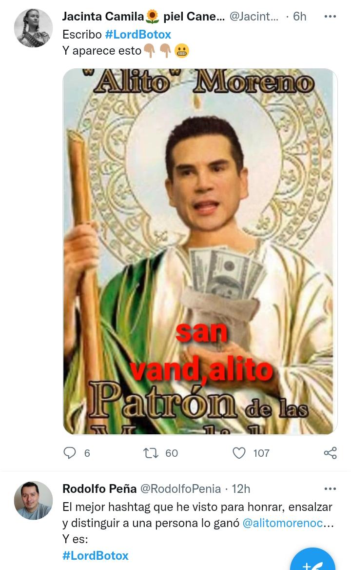 Lord Botox: los memes que dejó Alito Moreno tras audios y señalamientos de  posibles actos de corrupción - Infobae