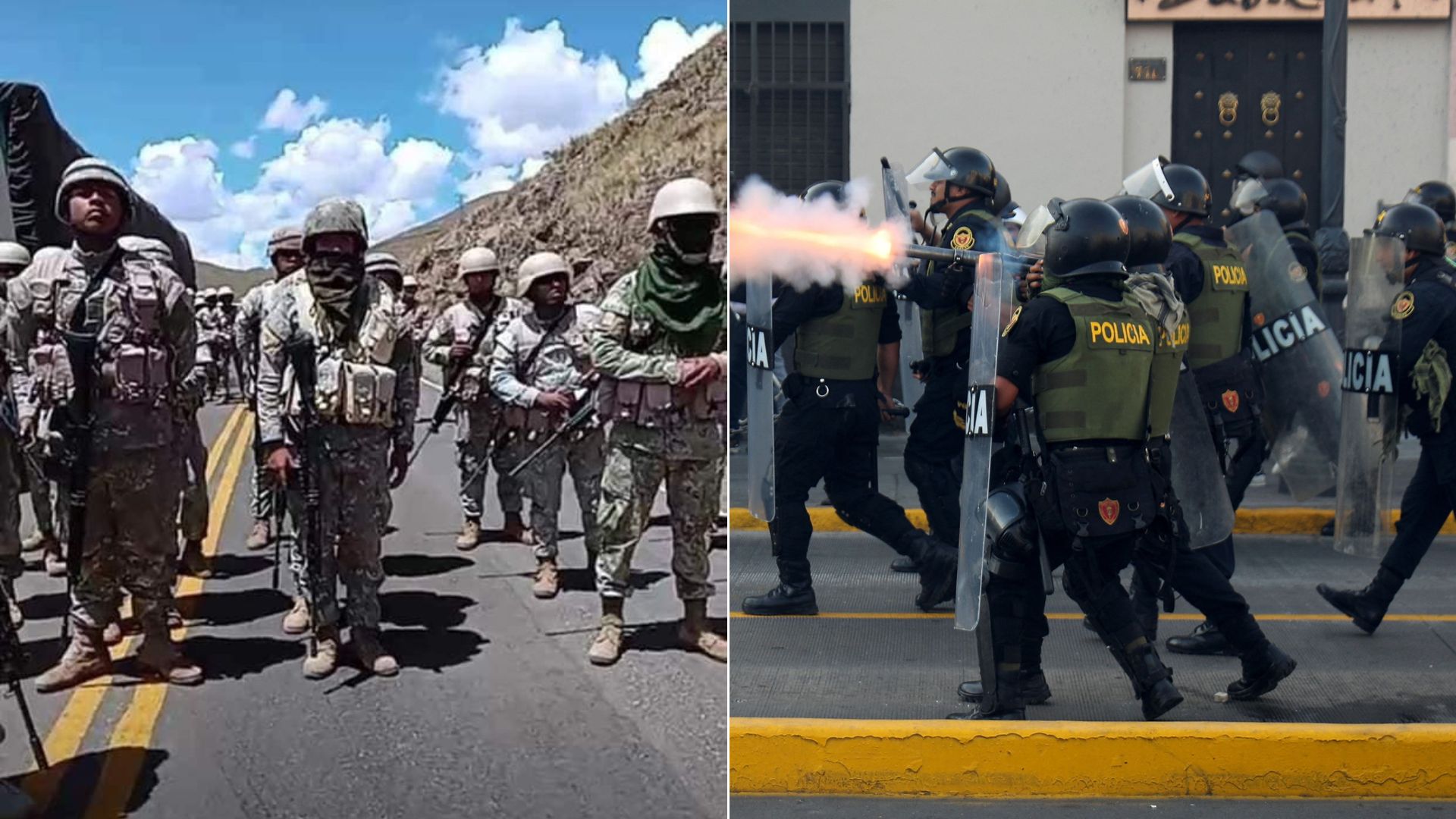 Military and police officers were deployed throughout Peru to control the protests.