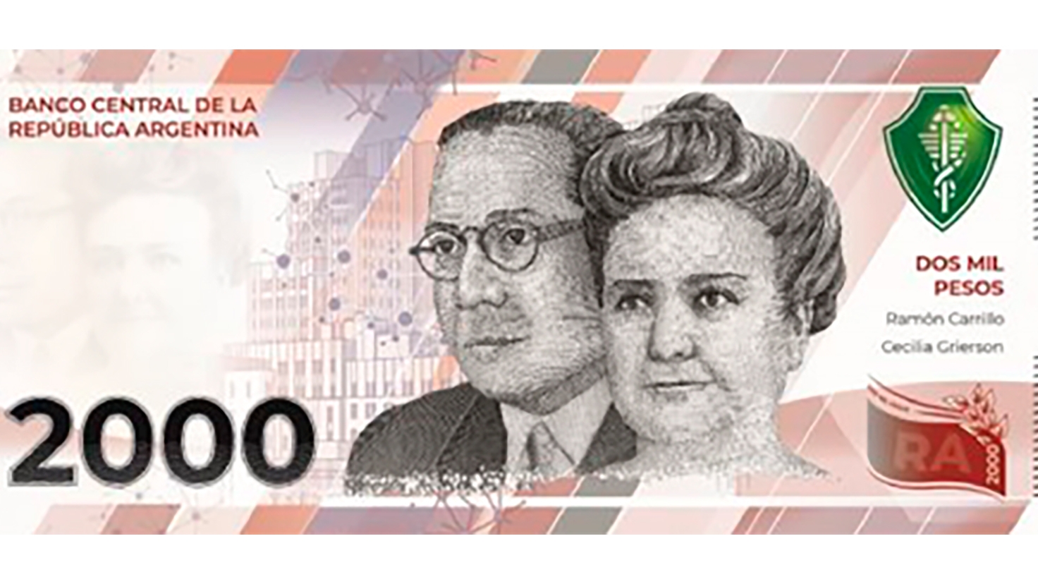 El nuevo billete de 2.000 pesos.