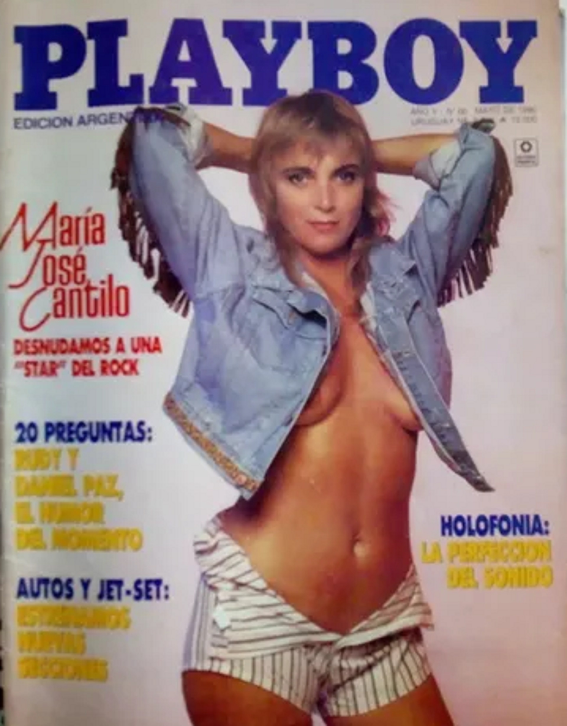 María José Cantilo was the cover of Playboy Argentina in May 1990