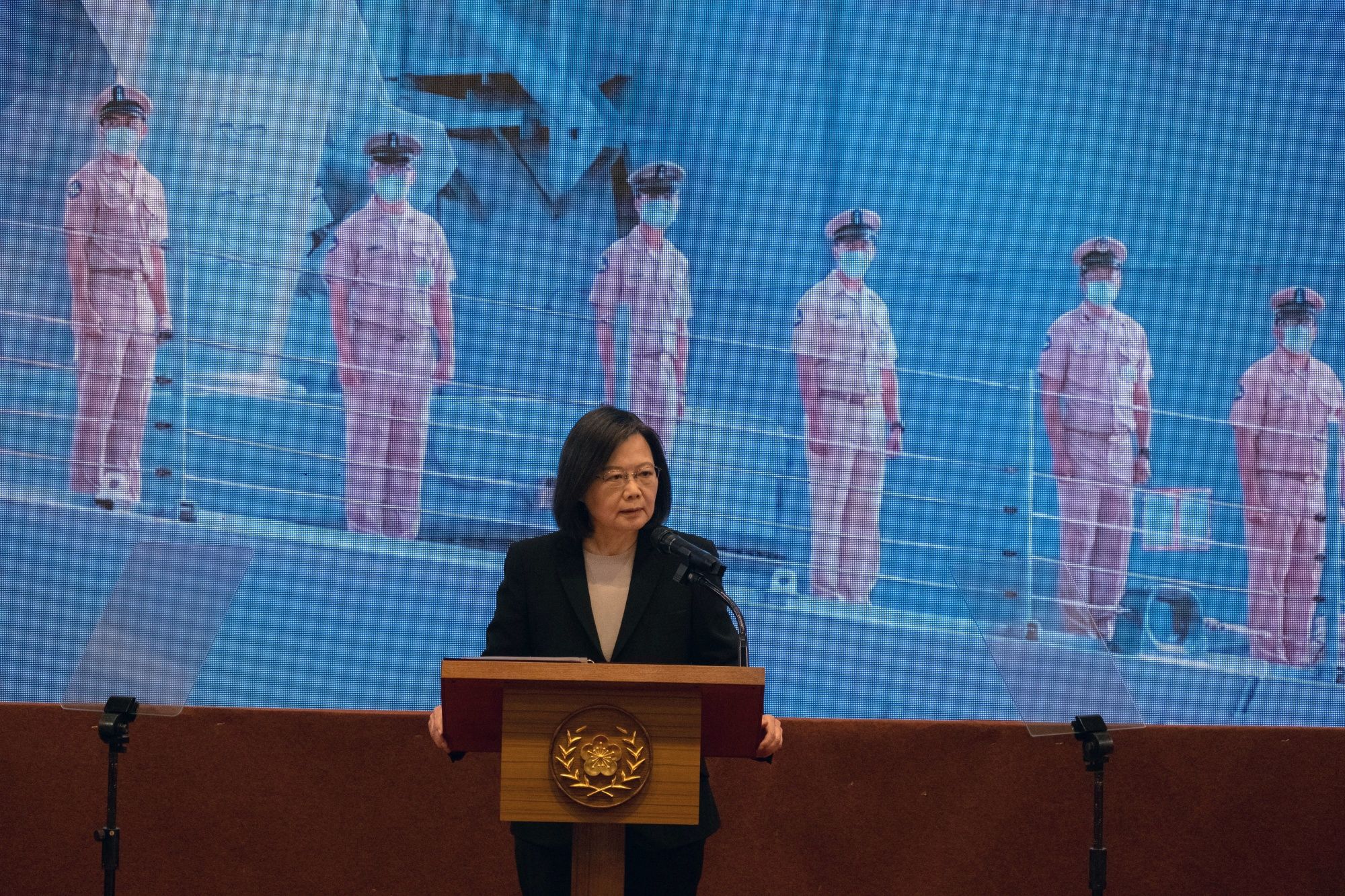 La presidenta de Taiwán también señaló que solo a través del “diálogo y la colaboración” se podrá llevar “la seguridad y la felicidad” a más gente. (BLOOMBERG)