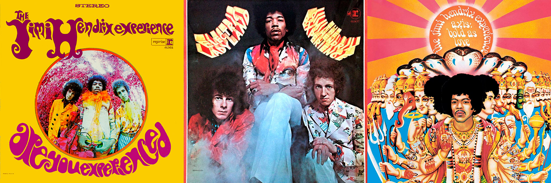 The Jimi Hendrix Experience editó tres álbumes en su corta pero intensa historia: "Are You Experienced?" (1967), "Axis: Bold As Love" (1967) y "Electric Ladyland" (1968) 