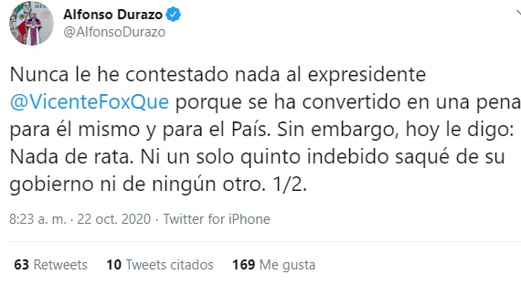 La respuesta de Durazo
