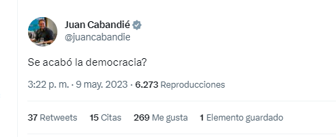 El tuit de Juan Cabandié