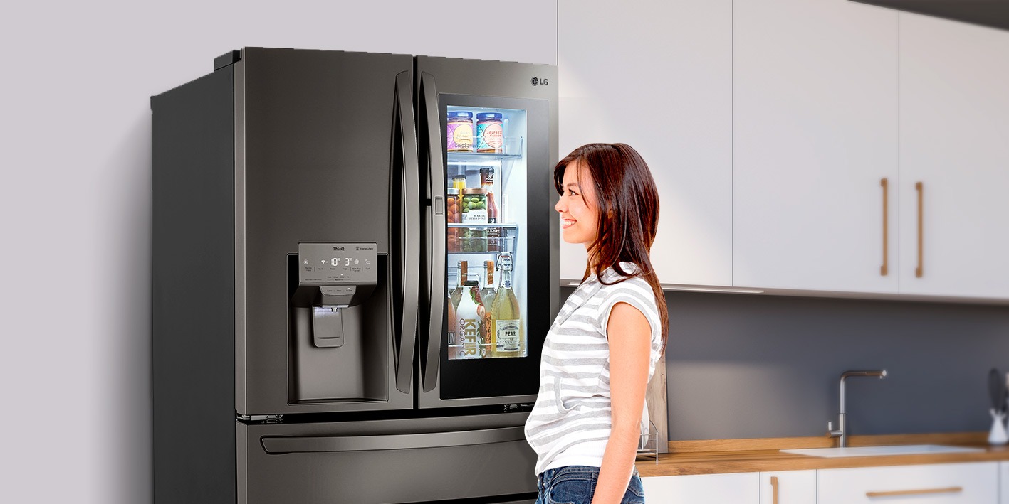 La nueva refrigeradora LG Instaview será presentada en la feria de tecnología CES 2023. (LG)