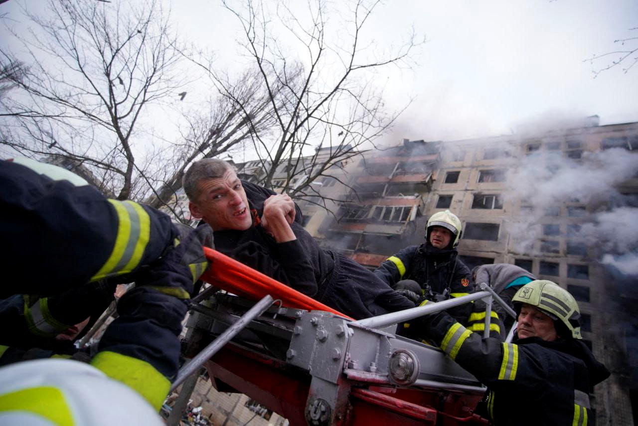 (Press service of the State Emergency Service of Ukraine/Handout via REUTERS)