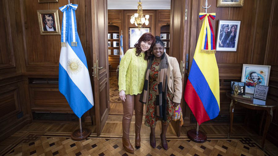 Cristina Kirchner with Francia Márquez Mina weeks ago