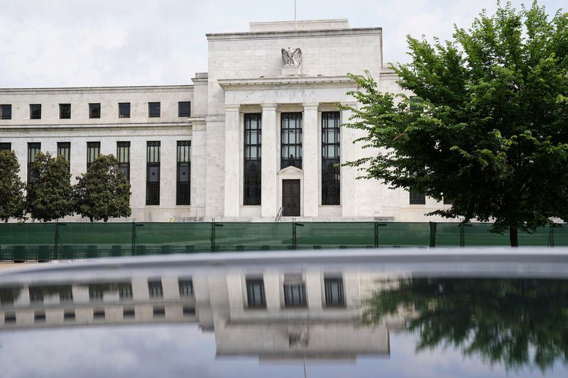 file image.  The exterior of the Federal Reserve Building, in Washington, US, June 14, 2022. REUTERS/Sarah Selbiger