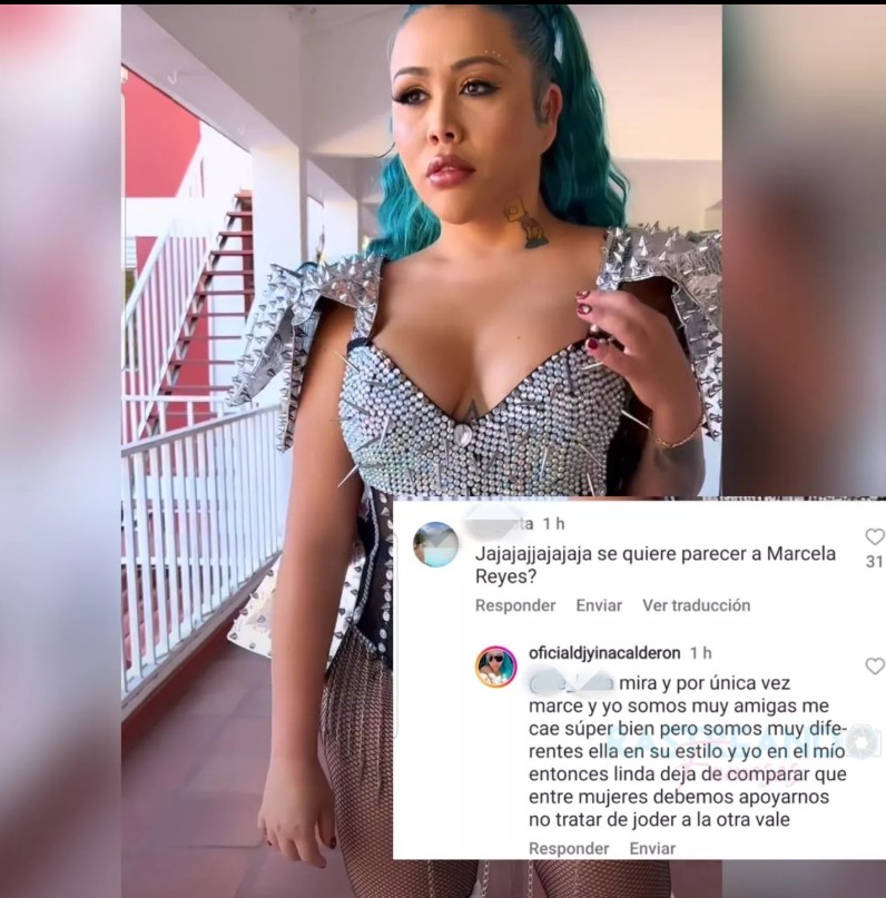 Yina Calderón y su respuesta a quien le dijo que quería parecerse a Marcela Reyes. Foto: Instagram