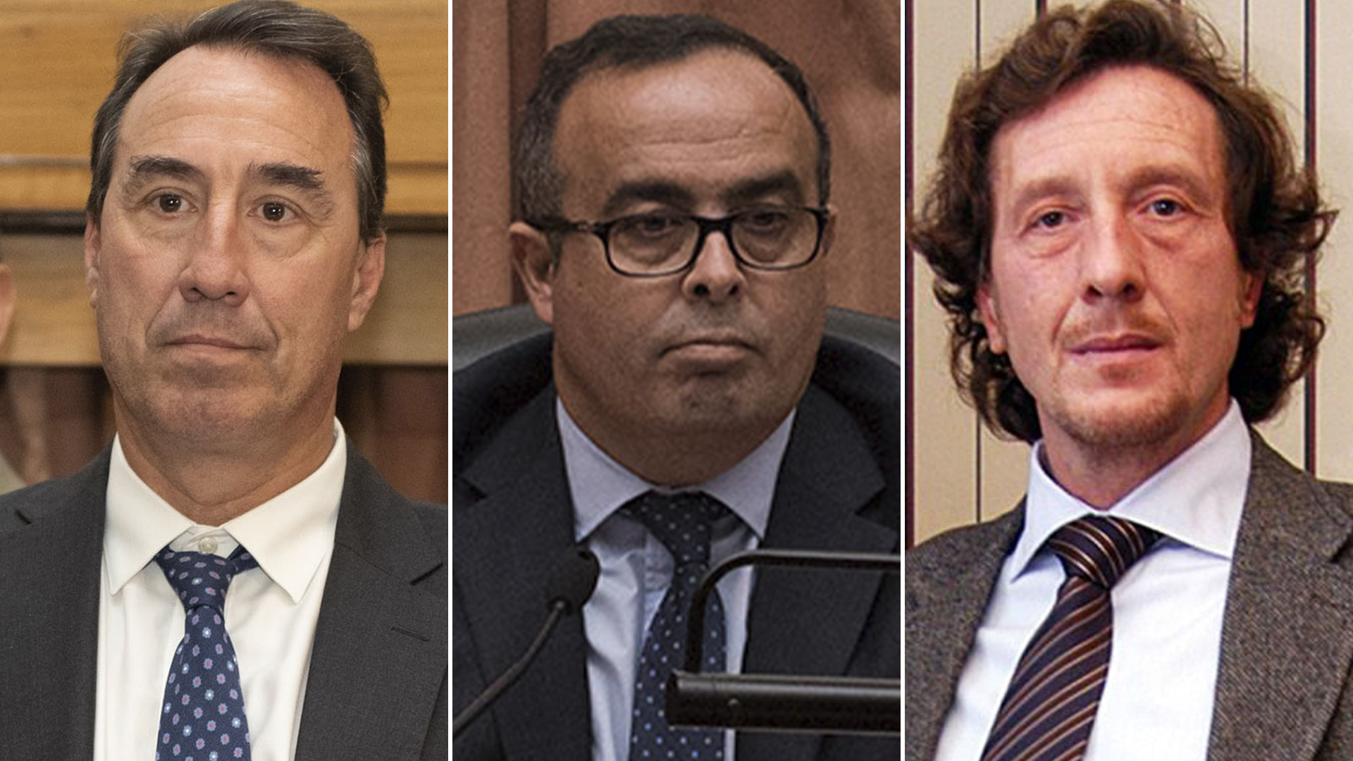 Los jueces Mariano Llorens, Pablo Bertuzzi y Eduardo Farah