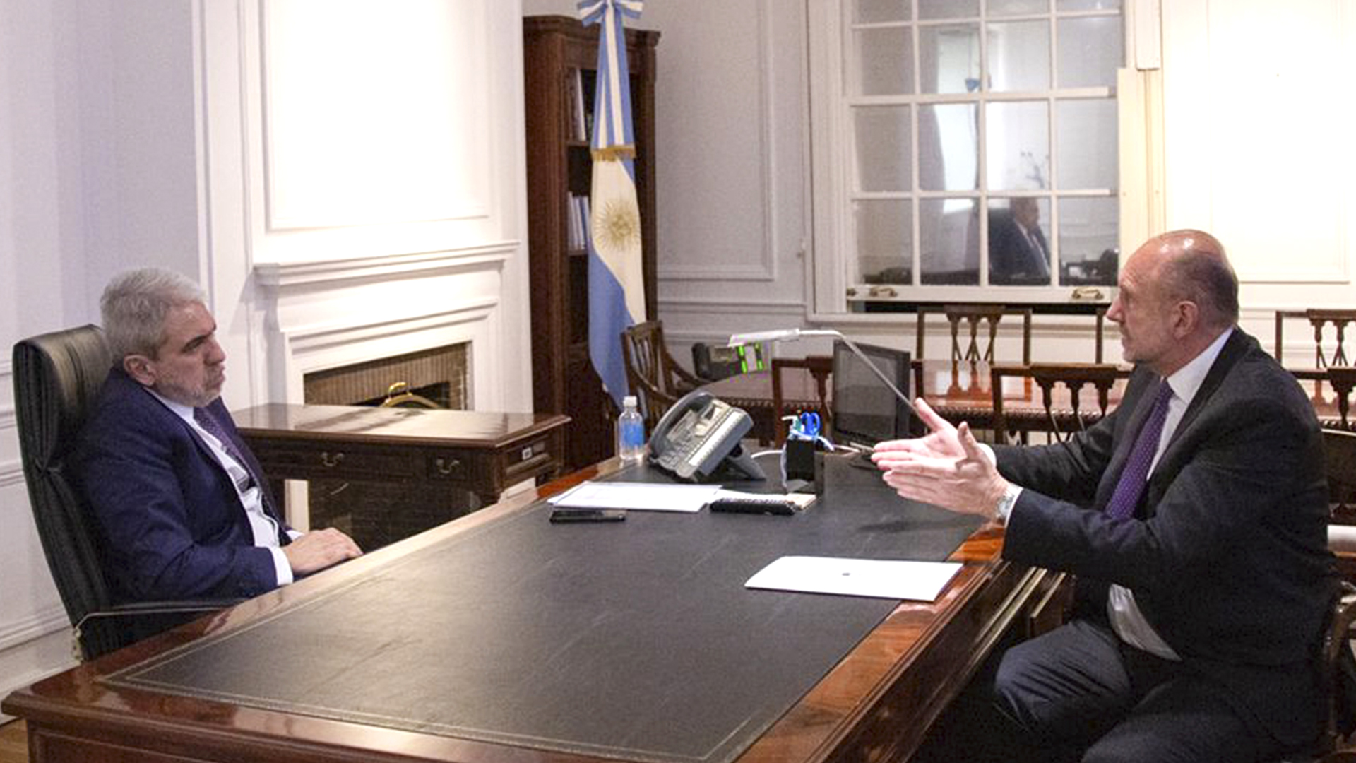 Anibal Fernández y Omar Perotti tuvieron en el inicio de la gestión del ministro una tarea conjunta