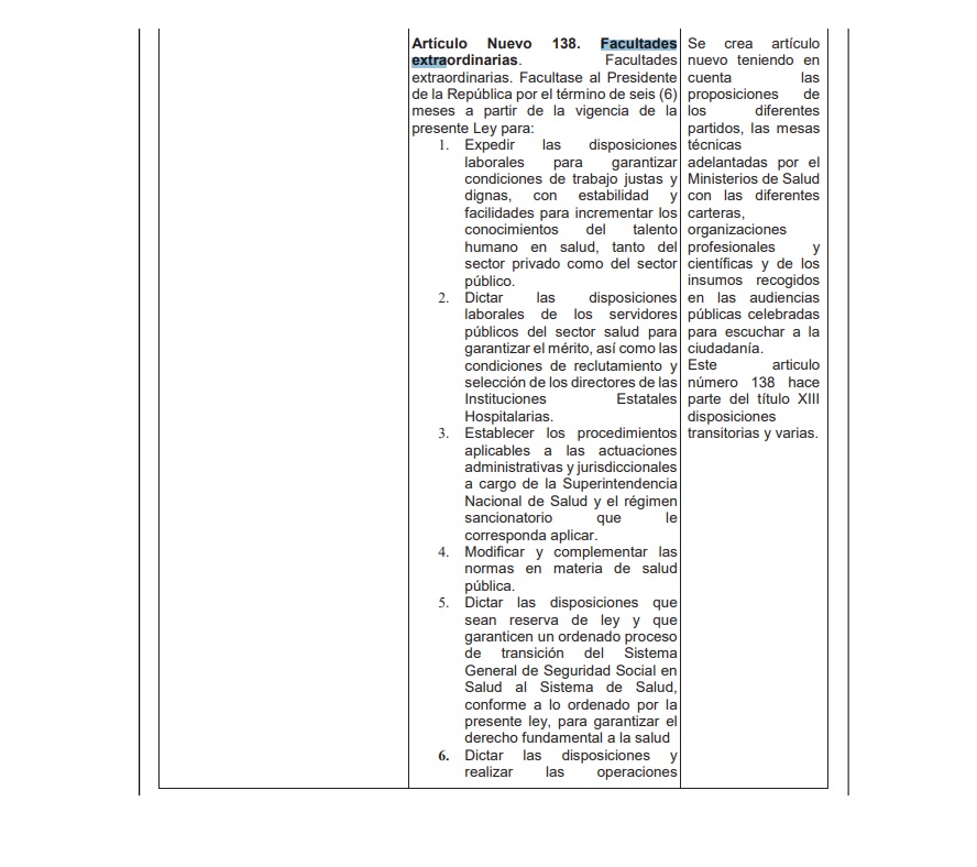 En la Gaceta del Congreso No. 338 se puede leer, además del texto final de la reforma, la justificación para otorgarle las facultades al presidente Petro.