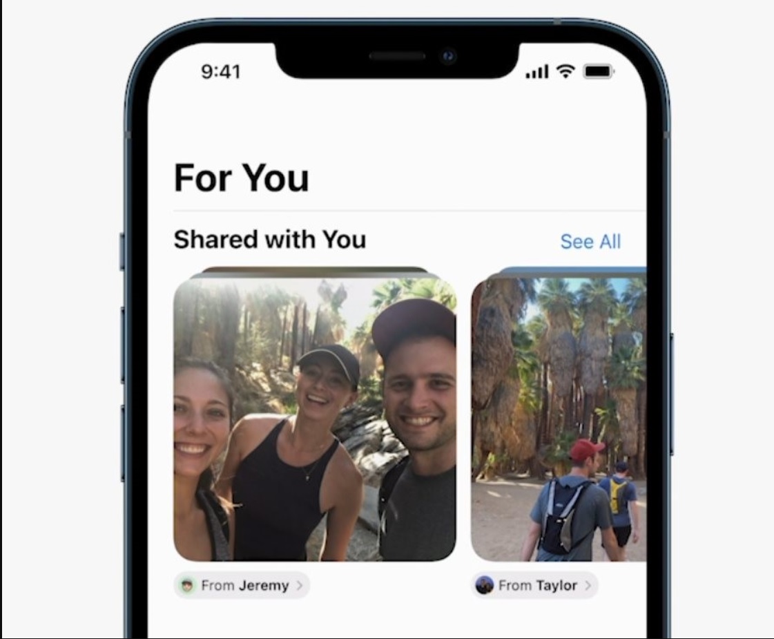 También hay una nueva opción tanto Apple News, como Music y Fotos llamada “Compartido contigo” que extrae todos los links de esas apps que se enviaron por medio de mensajes.