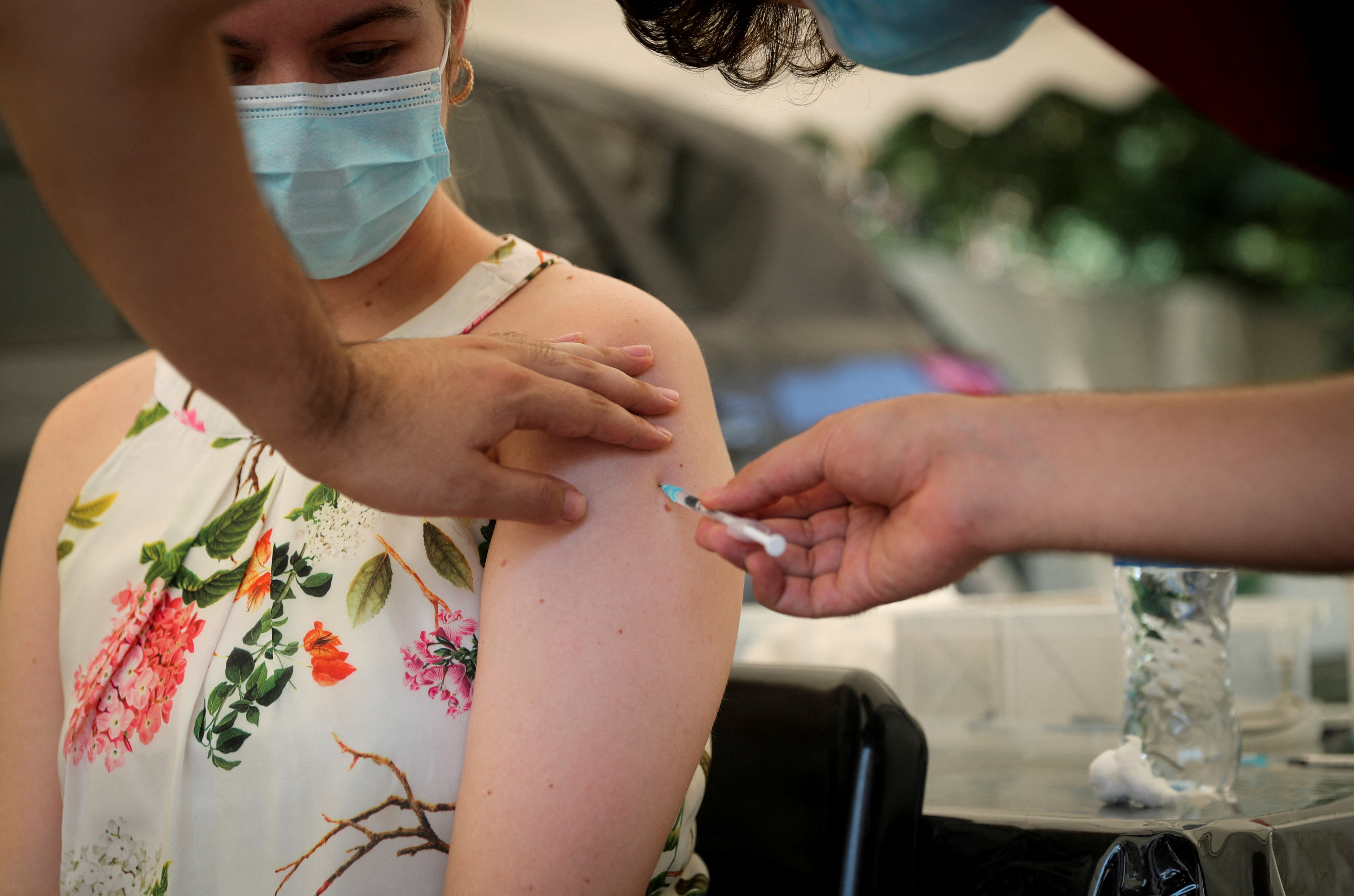 The FDA's decision to consider Covid boosters without human data is consistent with how it evaluates flu vaccines, which is modified each year.  REUTERS/ Sumaya Hisham/File photo