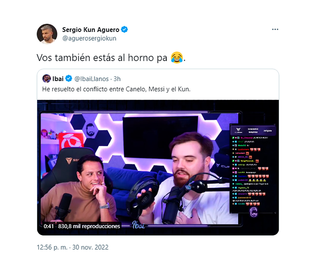 Ibai y Agüero bromearon con el tema en las redes sociales