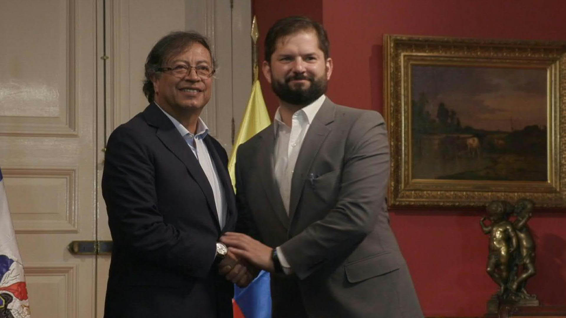 Gustavo Petro y Gabriel Boric, mandatarios de Colombia y Chile