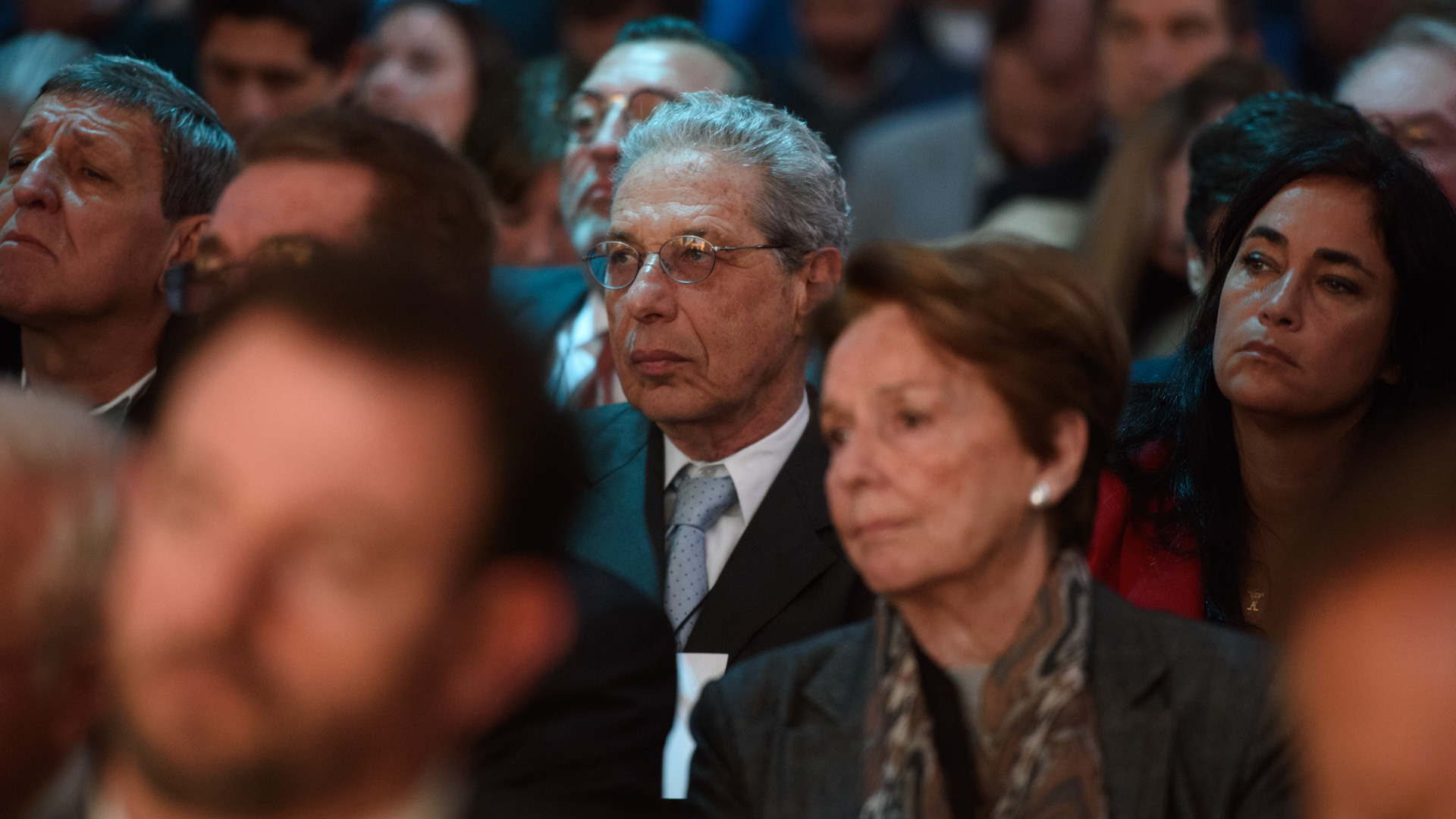 El economista Daniel Marx, que asesora a Massa en materia de deuda, estuvo presente en el auditorio. (Adrián Escandar)