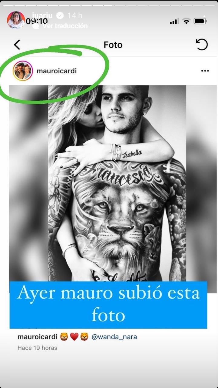 Mauro Icardi Uploaded A Romantic Picture With Wanda To Instagram