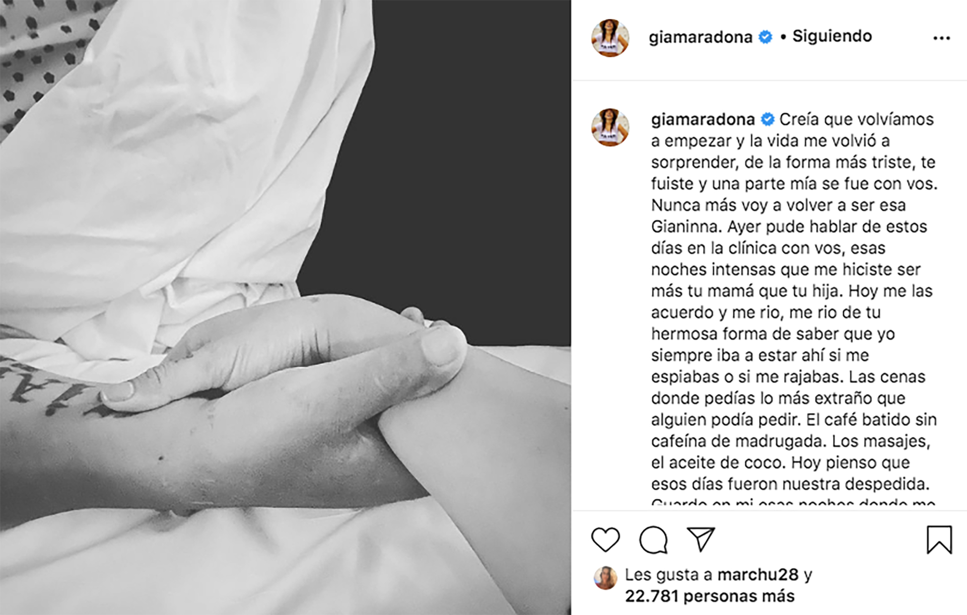 Gianinna Maradona Recordó Los Días Junto A Diego Recién Operado Y Semanas Antes De Su Muerte 3325