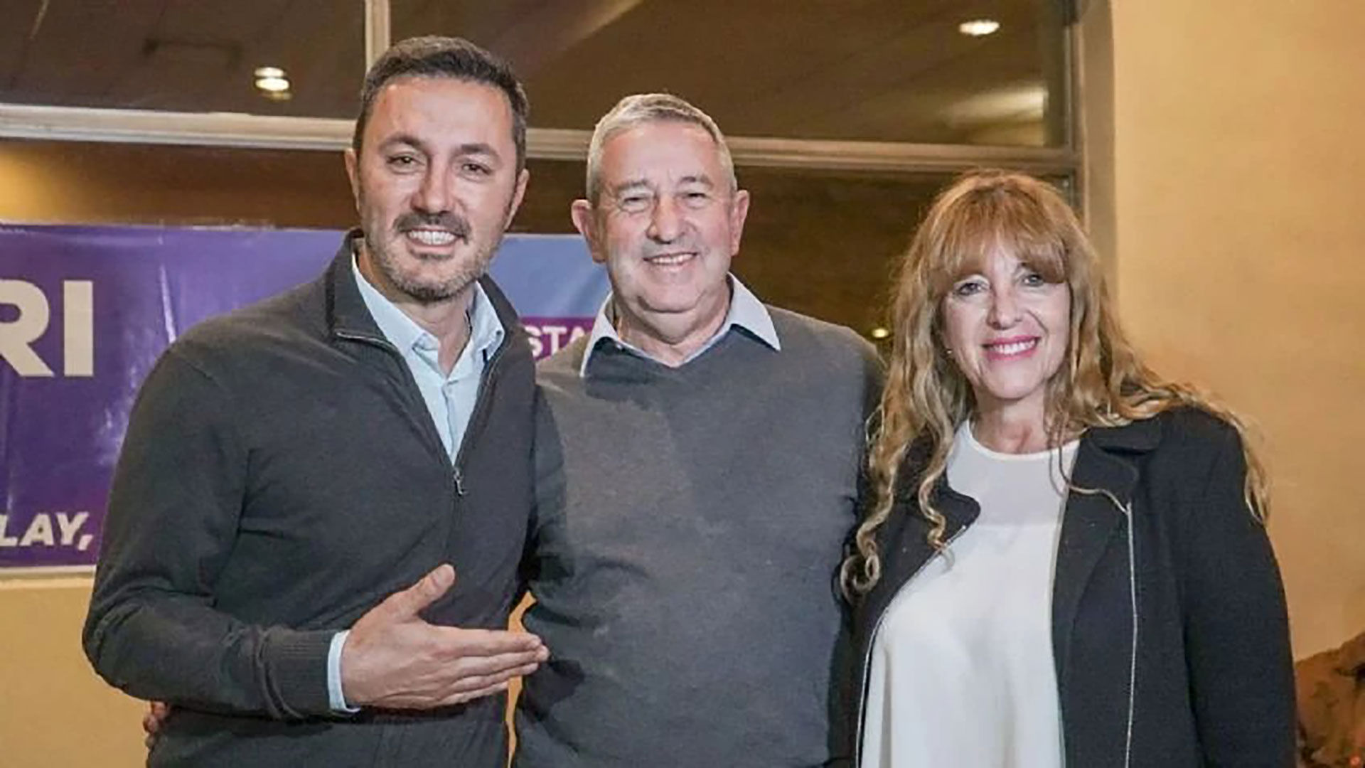 Luis Petri, con Julio Cobos y Patricia Giménez