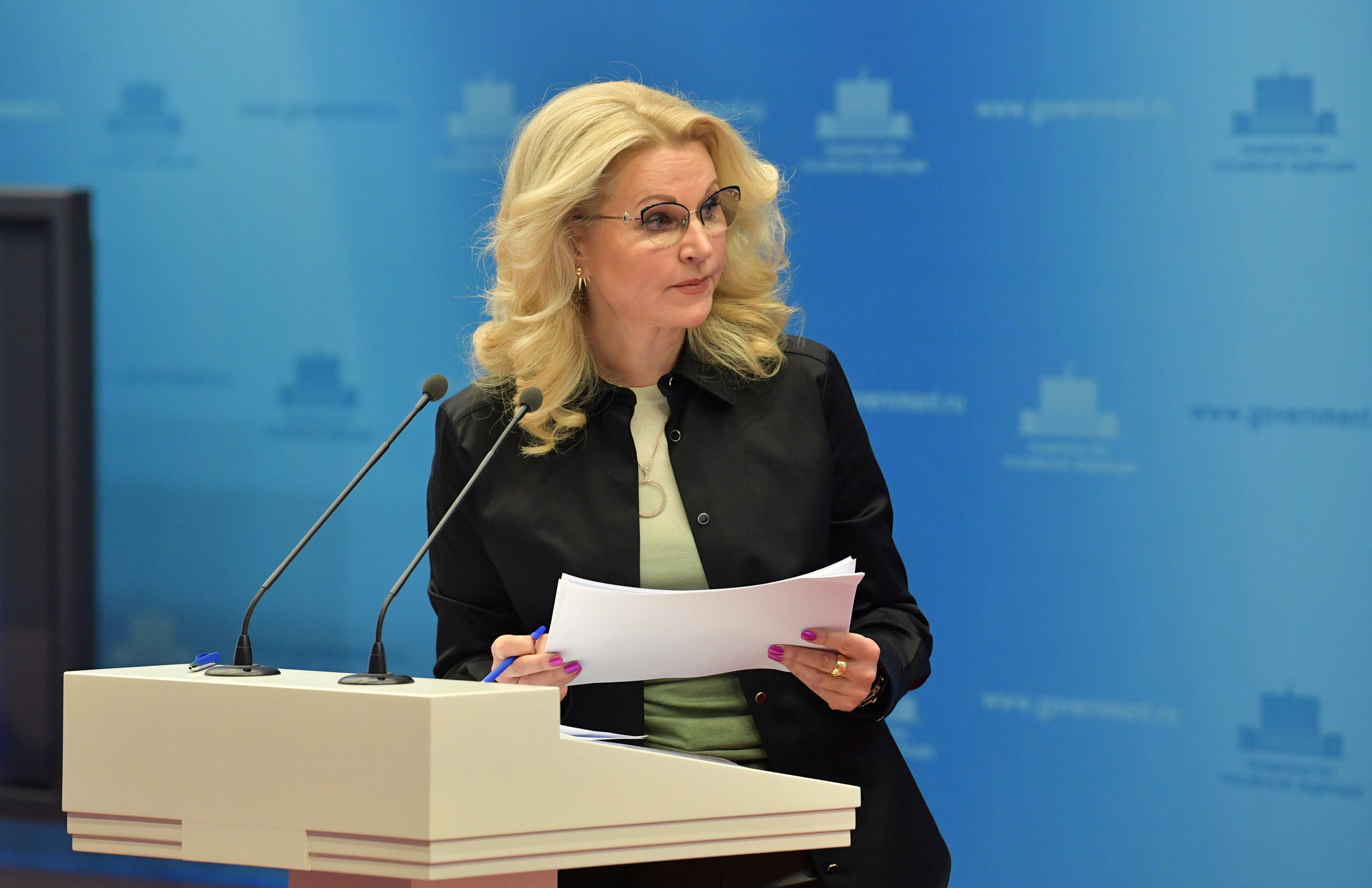 Tatiana Golikova, viceprimera ministra rusa (Sputnik/Alexander Astafyev/Pool via REUTERS)