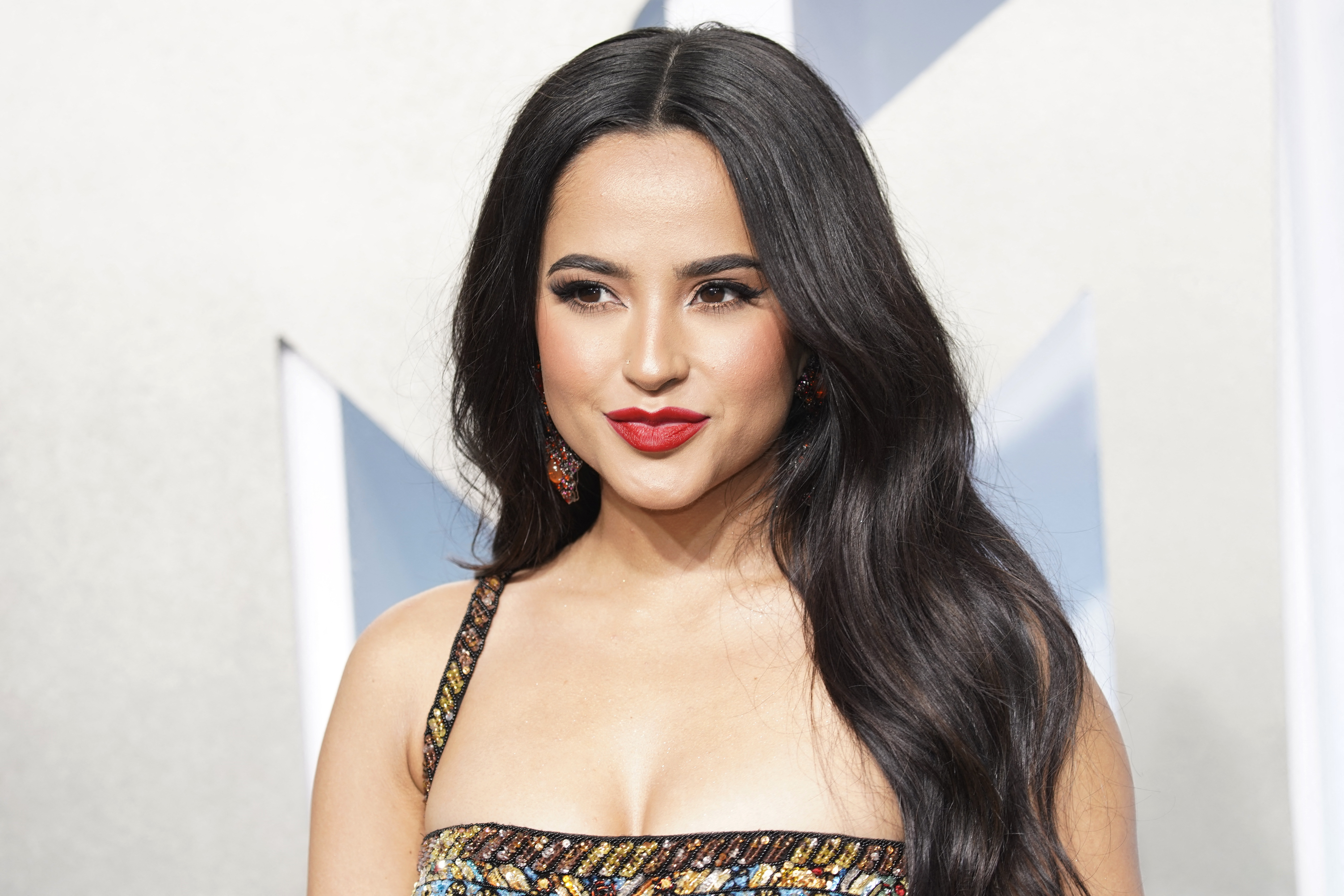 Becky G arrives at the 2022 MTV Video Music Awards at the Prudential Center in Newark, New Jersey, U.S., August 28, 2022. REUTERS/Eduardo Munoz