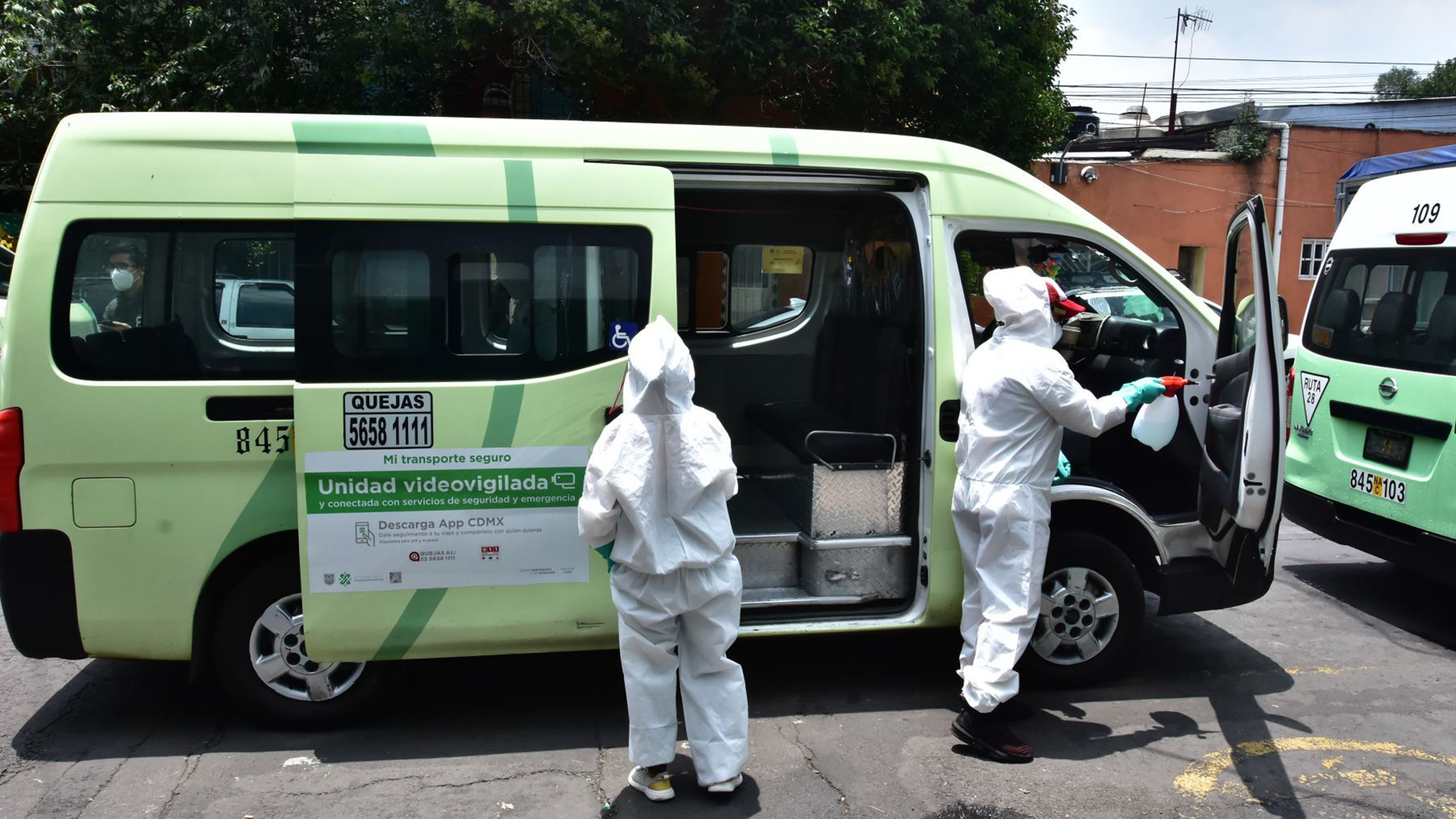 Las unidades del transporte público fueron sanitizadas ante la alerta sanitaria por el COVID-19 (Foto: Cuartoscuro)
