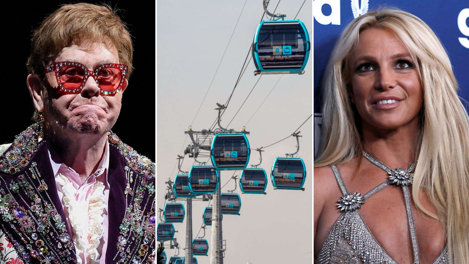 La línea 1 del cablebús de la CDMX protagonizó un video de Britney Spears y Elton John 