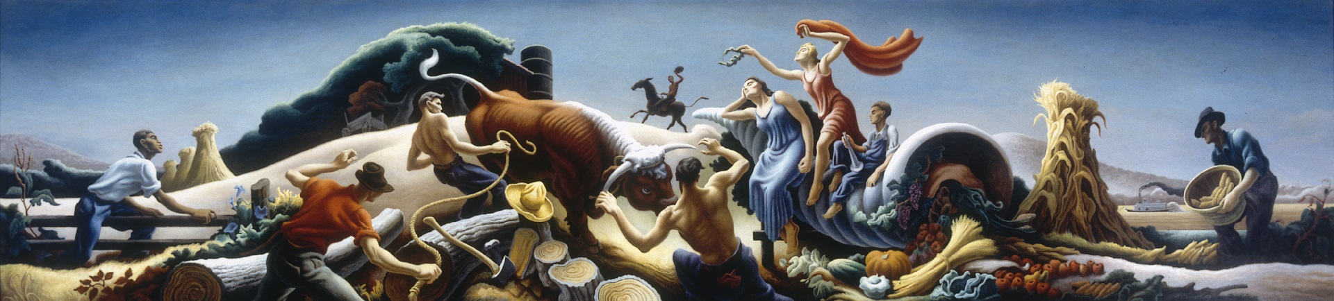 “Aqueloo y Hércules” (1974) de Thomas Hart Benton