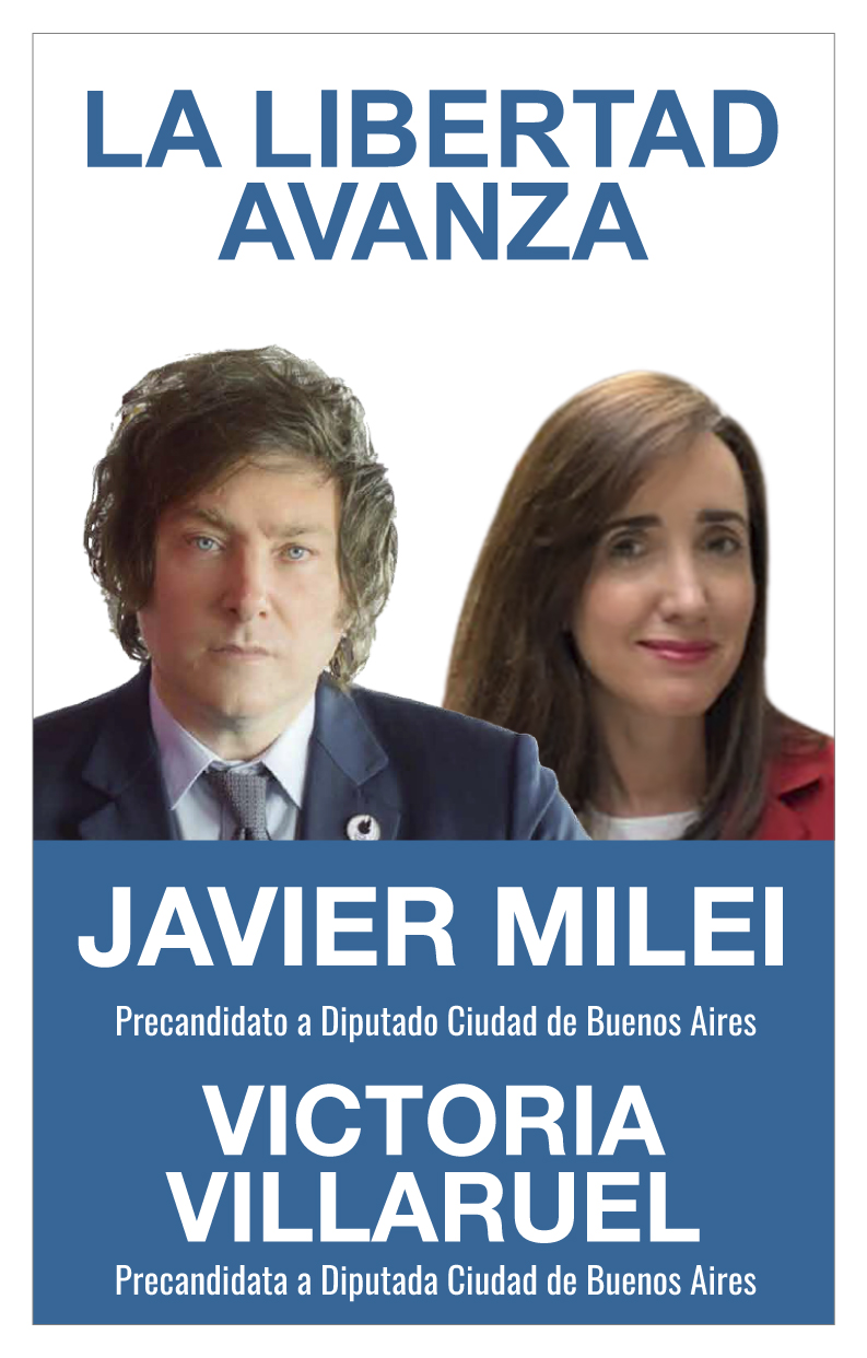 Javier Milei y Victoria Villaruel compiten por la Ciudad de Buenos Aires