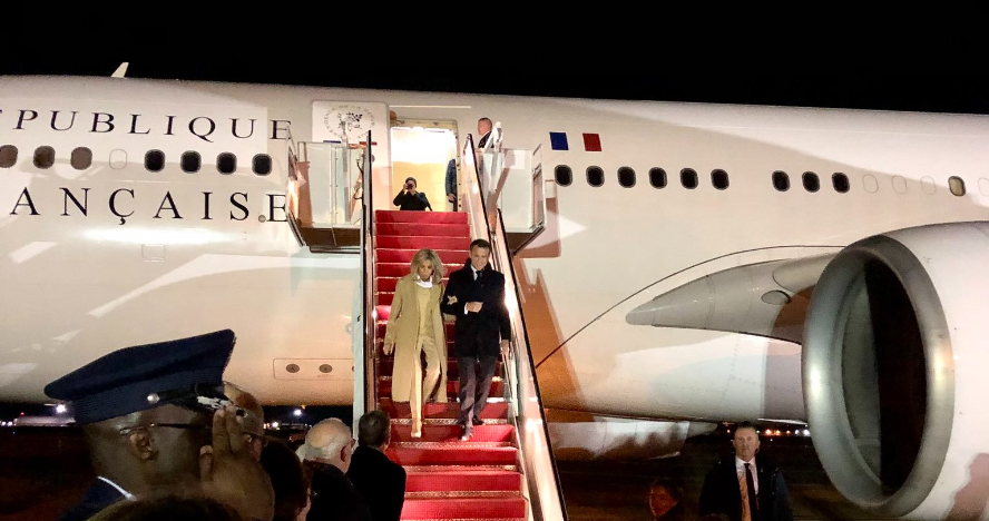 Emmanuel Macron llegó a EEUU para una visita oficial de cuatro días en medio de desacuerdos comerciales entre Washington y la UE