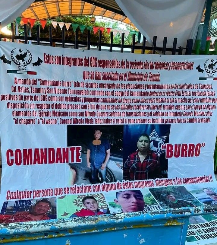 CJNG culpó a sicarios del Cártel del Golfo por ejecuciones y desaparecidos en San Luis Potosí
(Foto: Twitter/@lp_chingonas)
