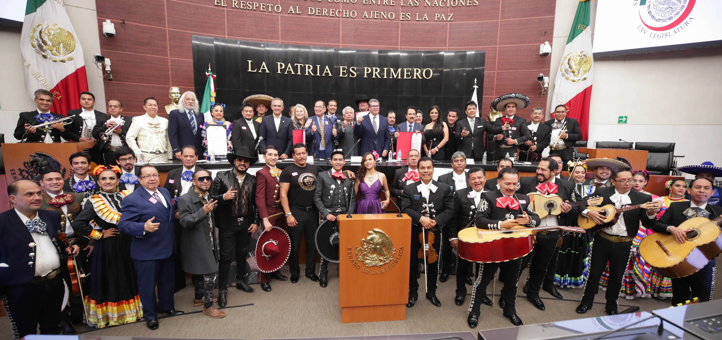 The Chamber of Senators recognized the artistic career of different Mexican musicians (Photo: Senate of the Republic)
