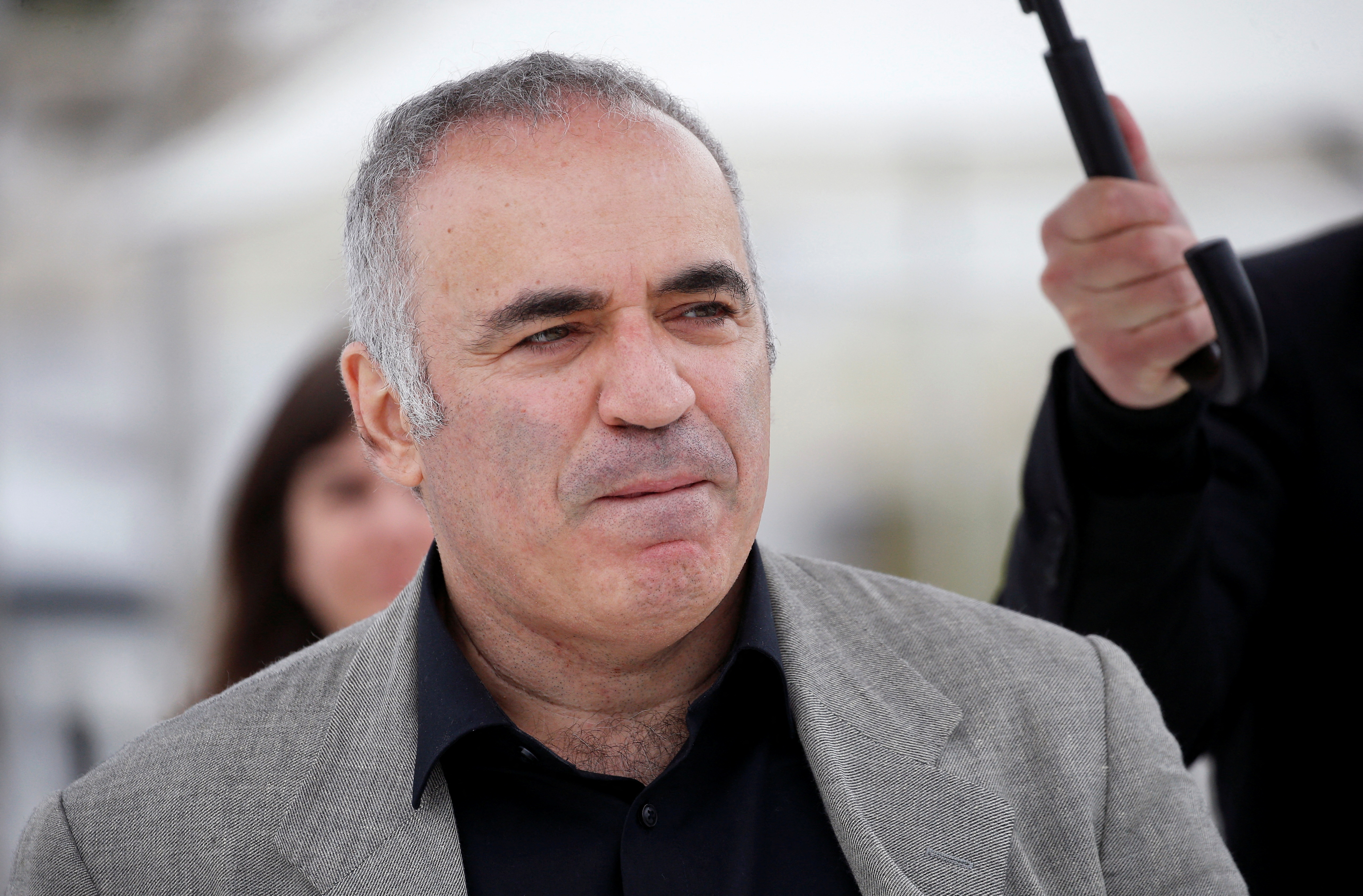 Former world chess champion Garry Kasparov poses.  REUTERS/Stephane Mahe