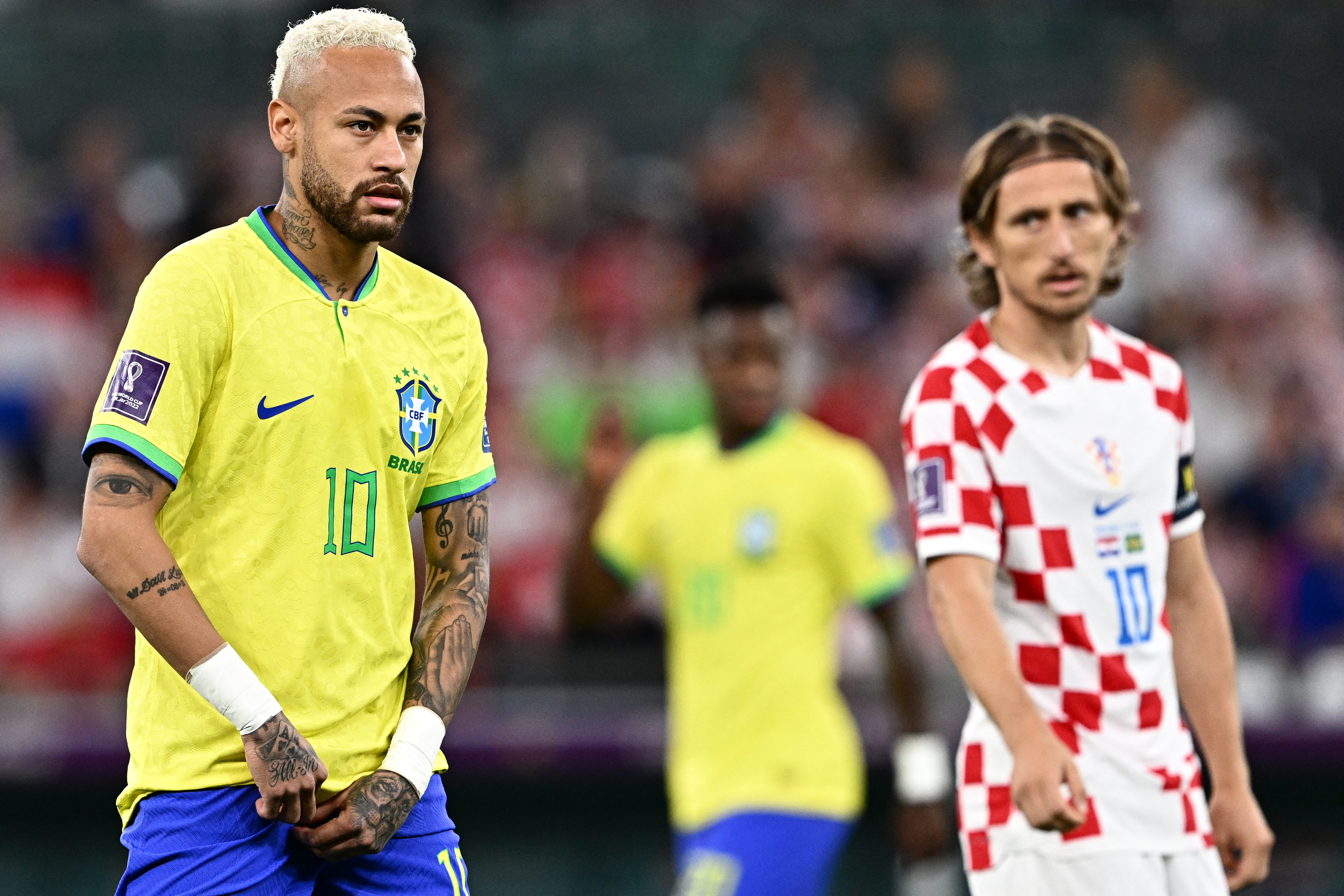 Croacia y Brasil se reparten el dominio en el comienzo del partido (GABRIEL BOUYS / AFP)
