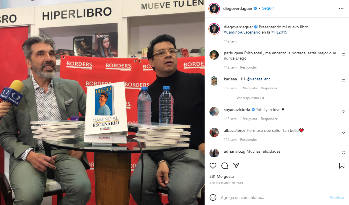 Diego Verdaguer presentó su libro durante la FIL de Guadalajara 2019 Foto: Instagram/@diegoverdaguer