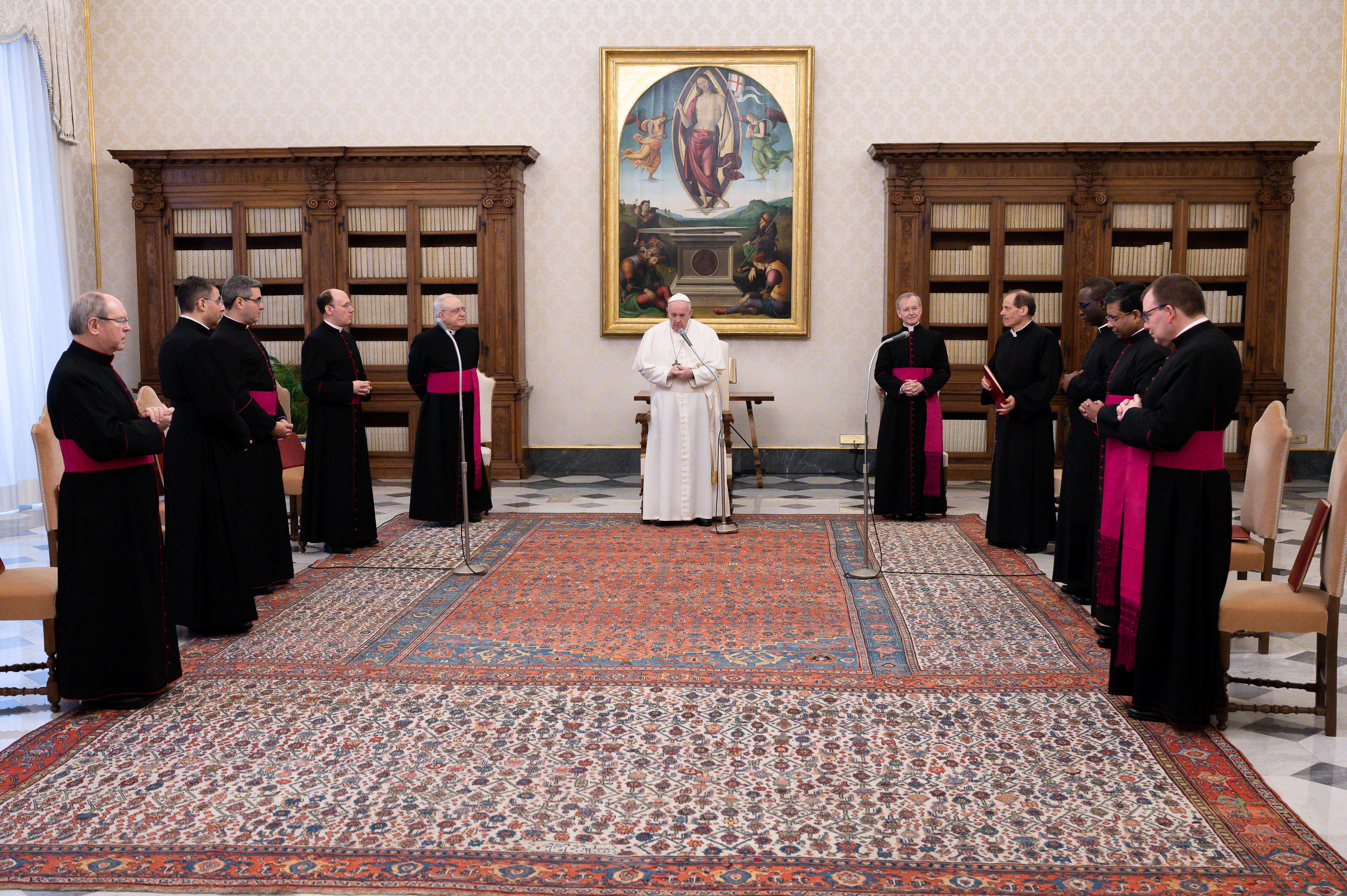 El papa Francisco en una audiencia en el Palacio Apostólico, Vaticano.  Vatican Media/?Handout via REUTERS