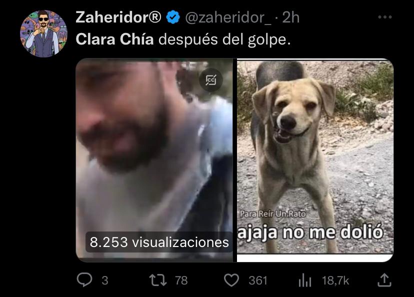 Clara Chía es tendencia en redes sociales por el fuerte golpe que se propinó intentando huir de los reporteros en Barcelona acompañada de su novio Gerard Piqué. @zaheridor_/Twitter