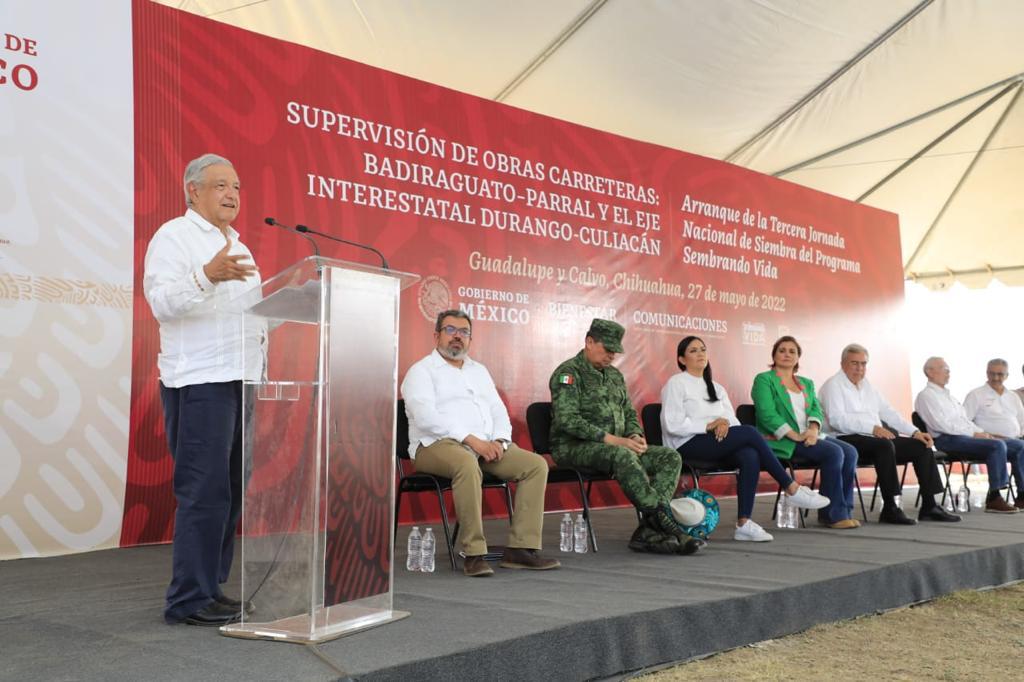 El jefe del Ejecutivo encabezó en Guadalupe y Calvo, Chihuahua, el inicio de la Jornada Nacional de Sembrando Vida (Foto: Gobierno de México)