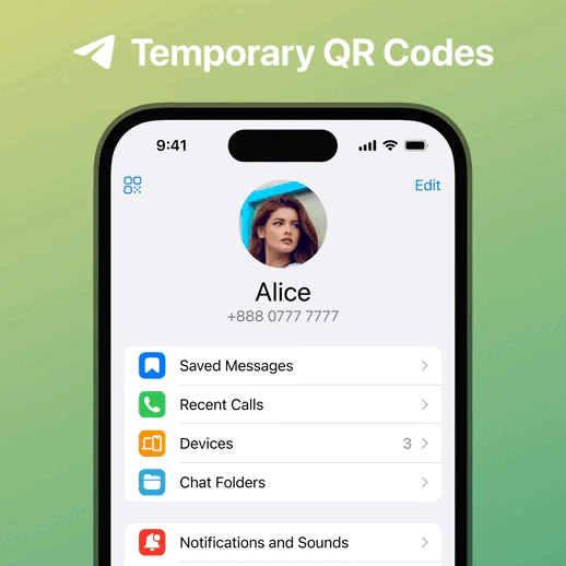 Telegram activa la función de generación de códigos QR temporales (Telegram)